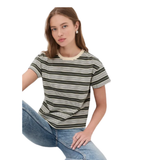 Kelly Green Stripe Boxy Tee