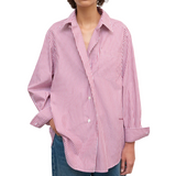 Asymmetric Shirt Red Stripe