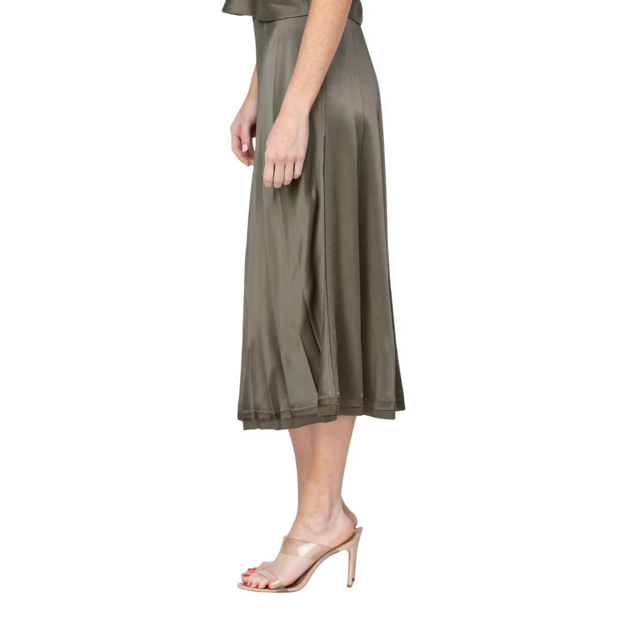 Creased Pleated Skirt Pine