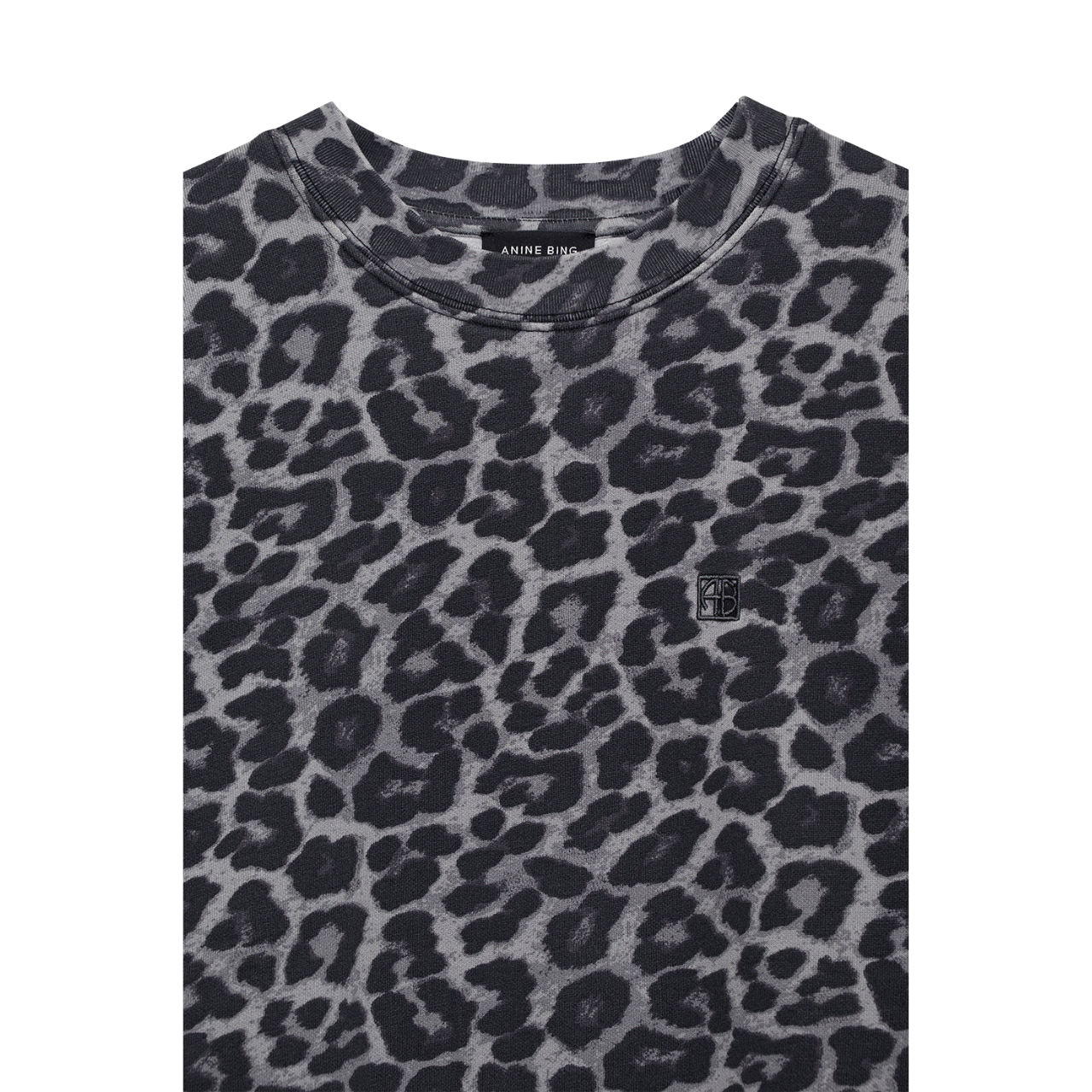 Miles Sweatshirt Grey Leopard