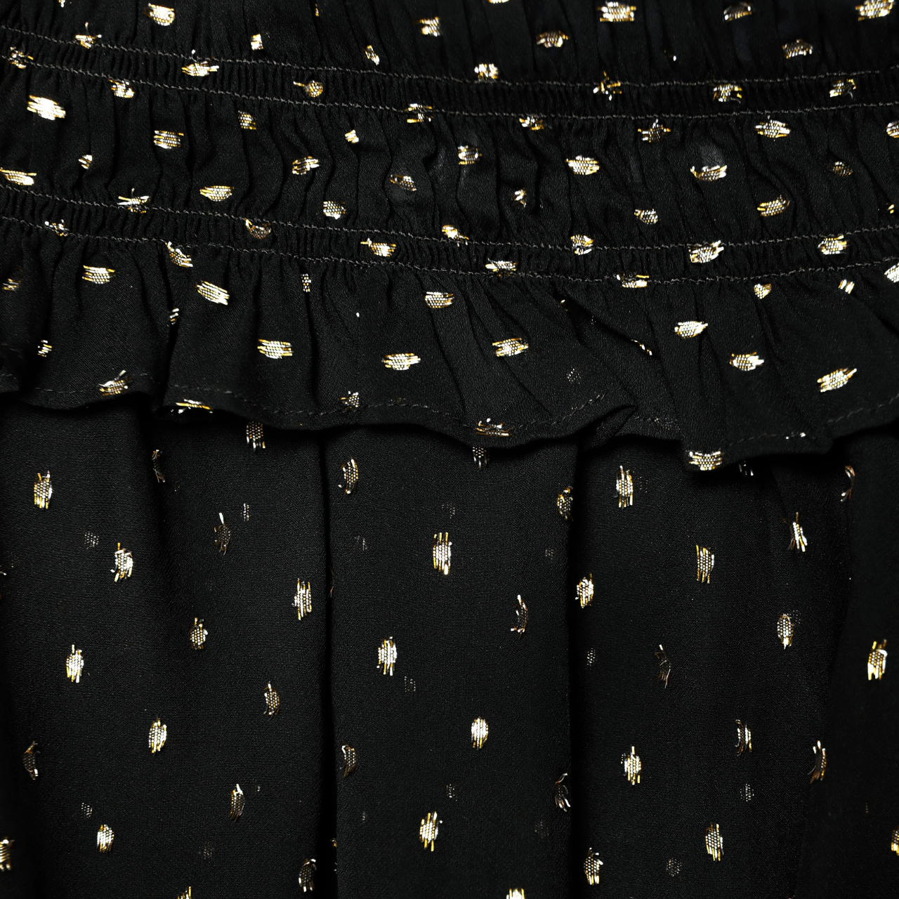 Black And Gold Chiffon Top