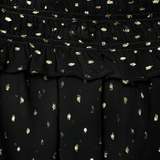 Black And Gold Chiffon Top