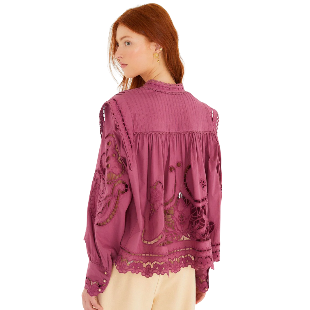 Pink Richilieu Blouse