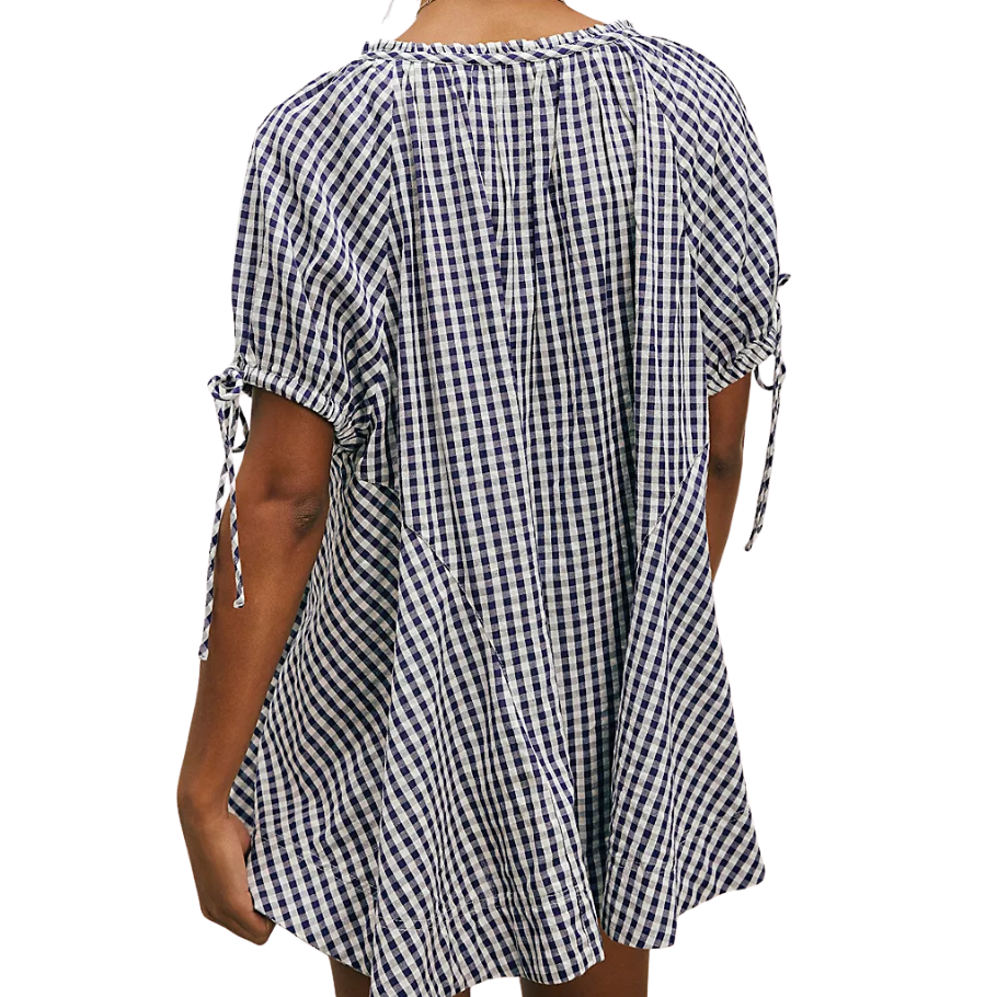 Farley Gingham Tunic Navy