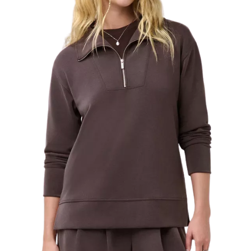 Sand Wash Half Zip Sweat Espresso