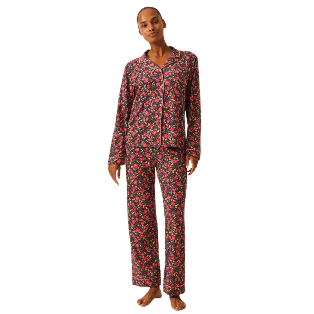 Long Pyjama Set- Cherry Bloom
