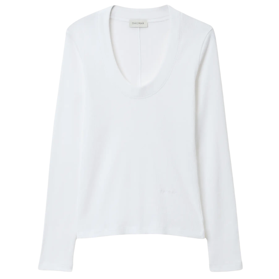 Scoop Jersey Top White