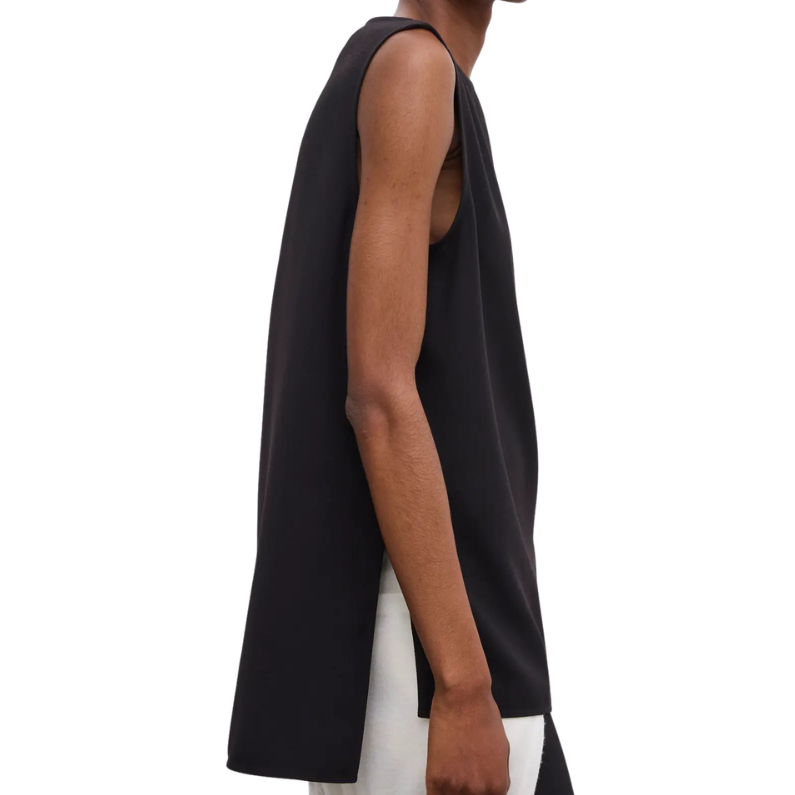Sleeveless Crepe Top Black