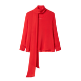 Chiffon Scarf Blouse Red
