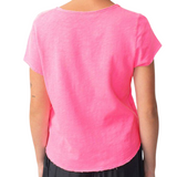 Sonoma Tee Raw Hem Fluo Pink