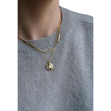 Gold Link Bar Necklace