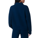 Mavis Mock Neck Sweat Sea Blue