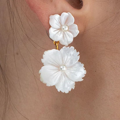 Tibby Earrings Mother-Of-Pearl