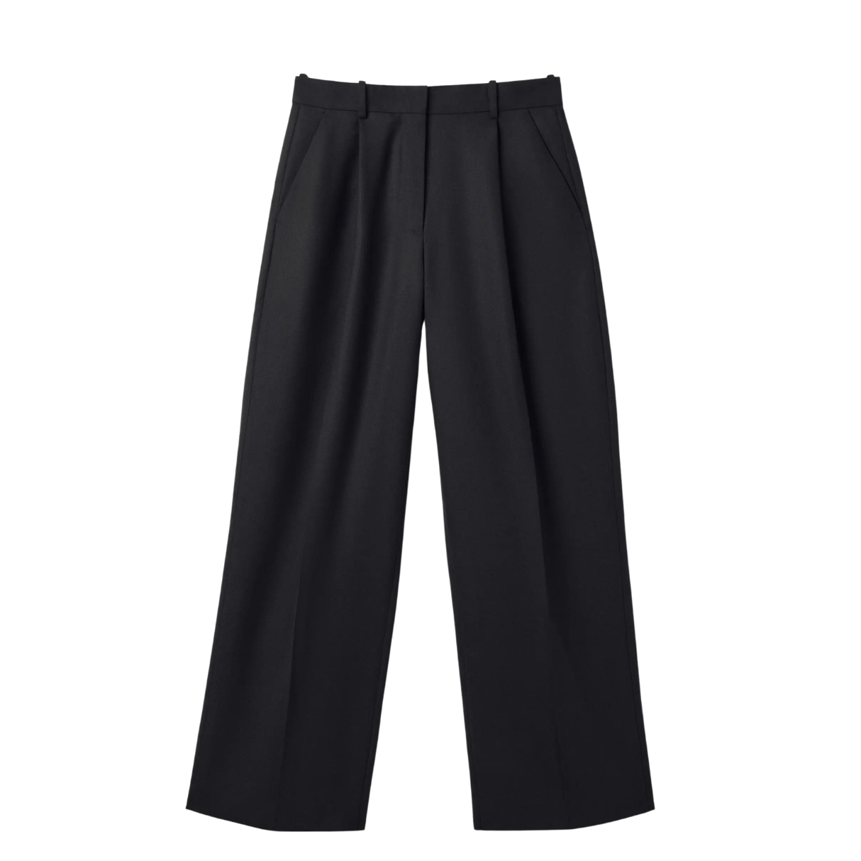 Relaxed Wool Trousers Black
