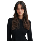 Stinna Knit Peplum Black