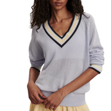 Maurice V-Neck Sweater Xenon Blue