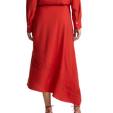 Pintuck Slip Skirt Poppy