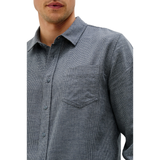 Wyatt Shirt Charcoal Navy Houndstooth