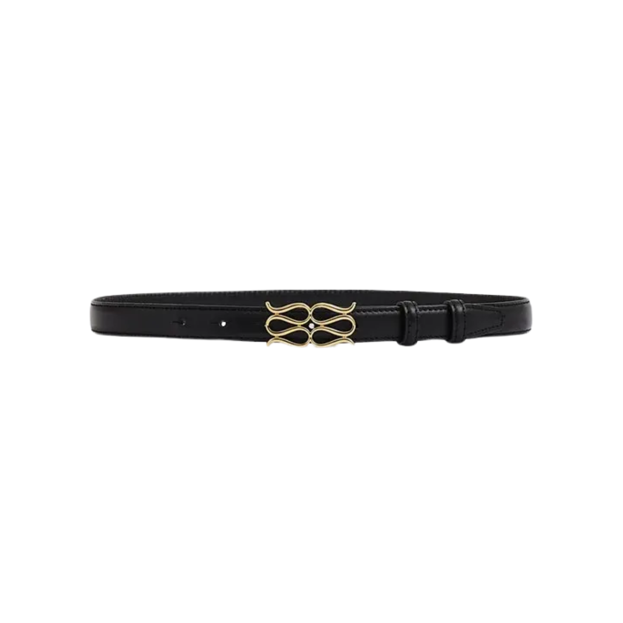 Monogram Leather Belt Black