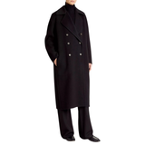 Double Breasted Long Coat Black