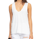 The Knit VNeck Tank White