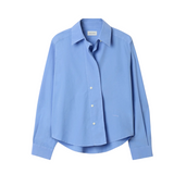 Cropped Shirt Mid Blue