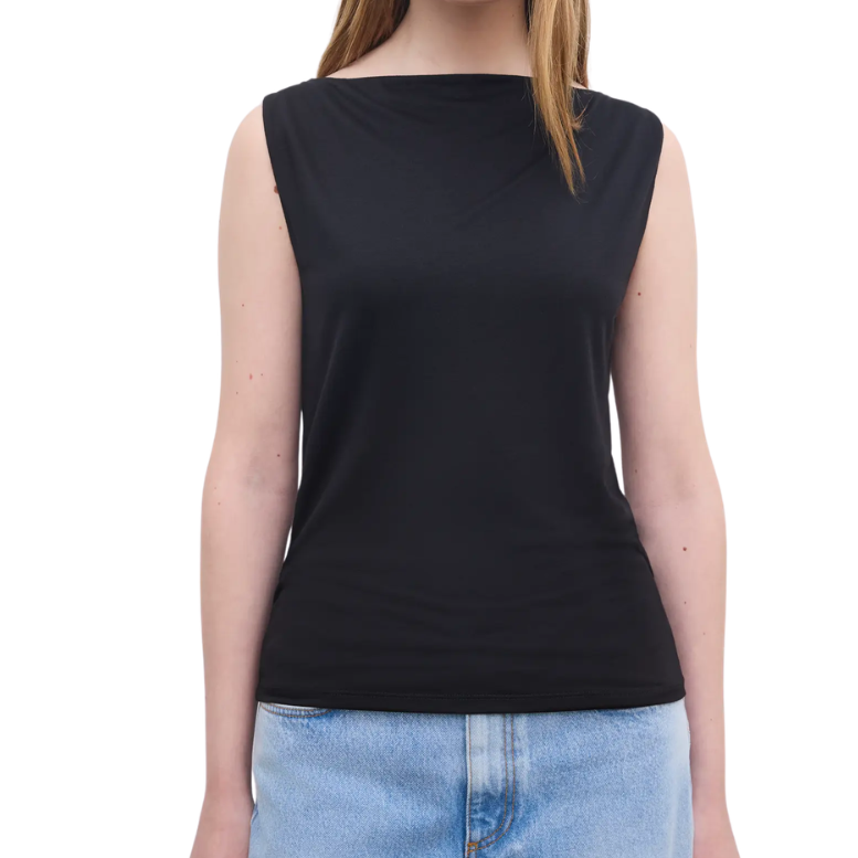 Square Neck Top Black