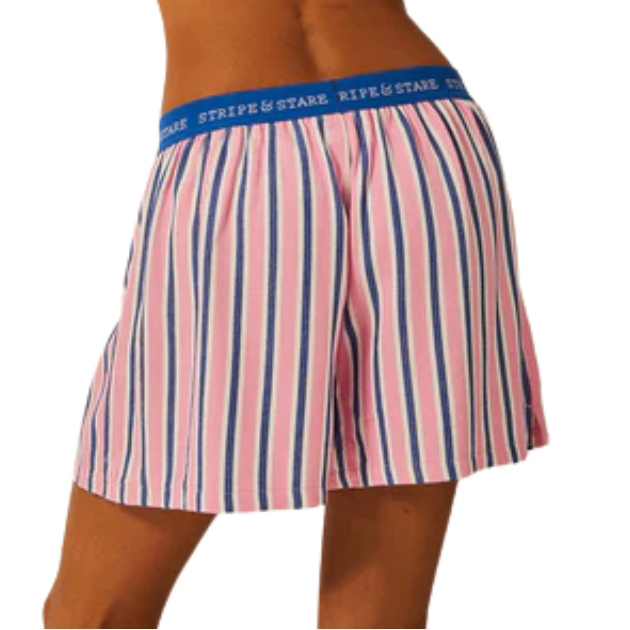 Ecovero Pyjama Shorts - Lazy Sundays Stripe