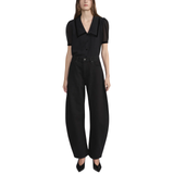 The Velvet Trim Sailor Blouse Black