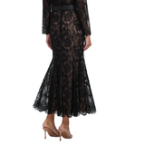 Black Lace Midi Skirt