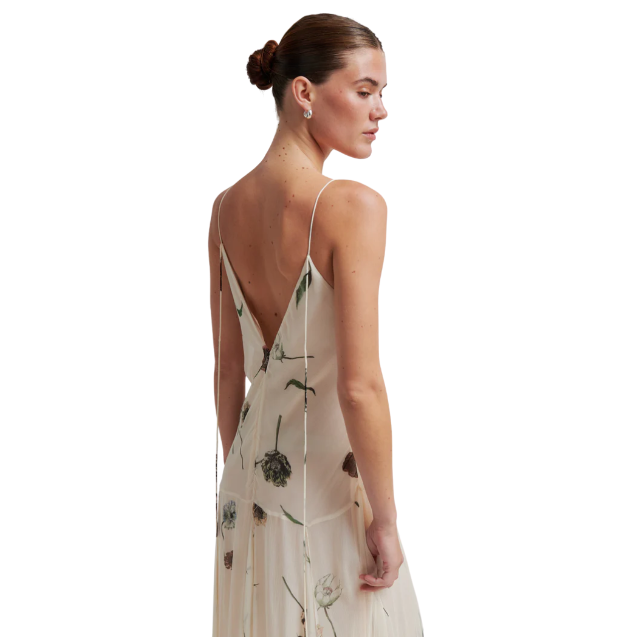 Florala Strap Dress Sand