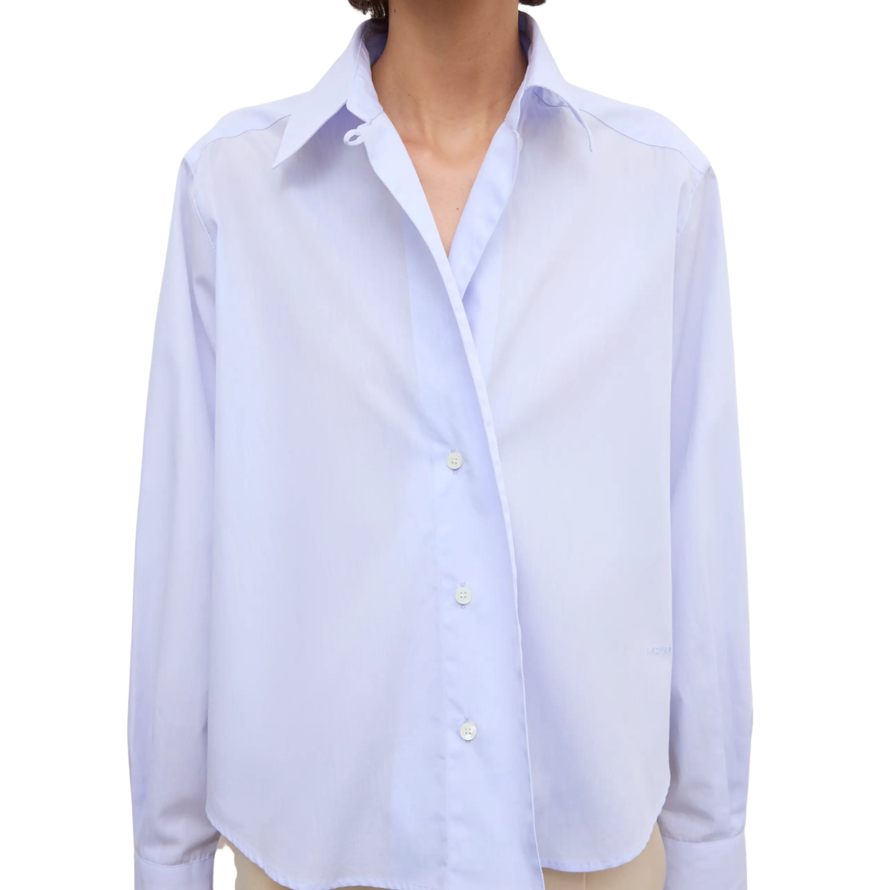 Cropped Shirt Light Blue
