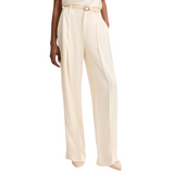 High Waist Satin Trouser Flax