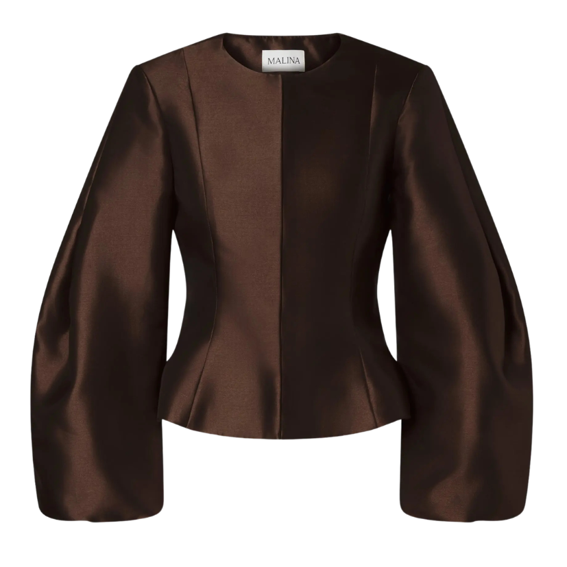 Vendela Balloon Sleeve Blouse Brown