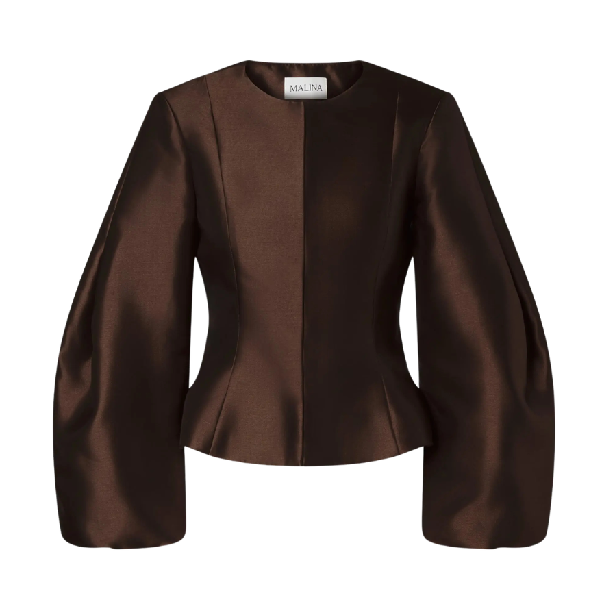 Vendela Balloon Sleeve Blouse Brown