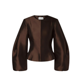 Vendela Balloon Sleeve Blouse Brown