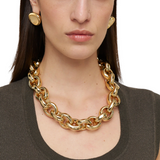 Bean Link Necklace Gilded Gold