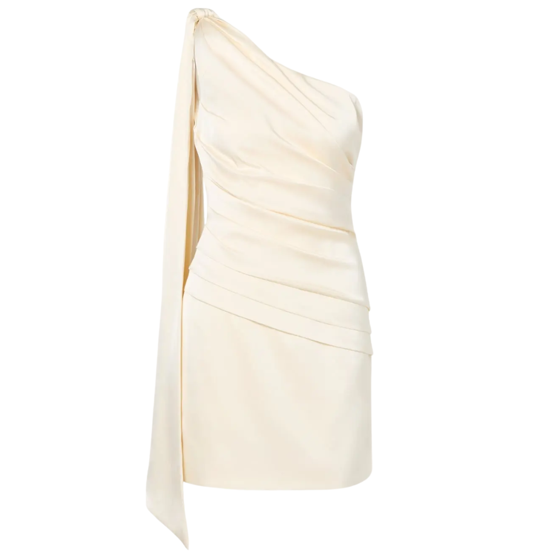 Nelly One Shoulder Mini Dress Vanilla