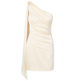 Nelly One Shoulder Mini Dress Vanilla