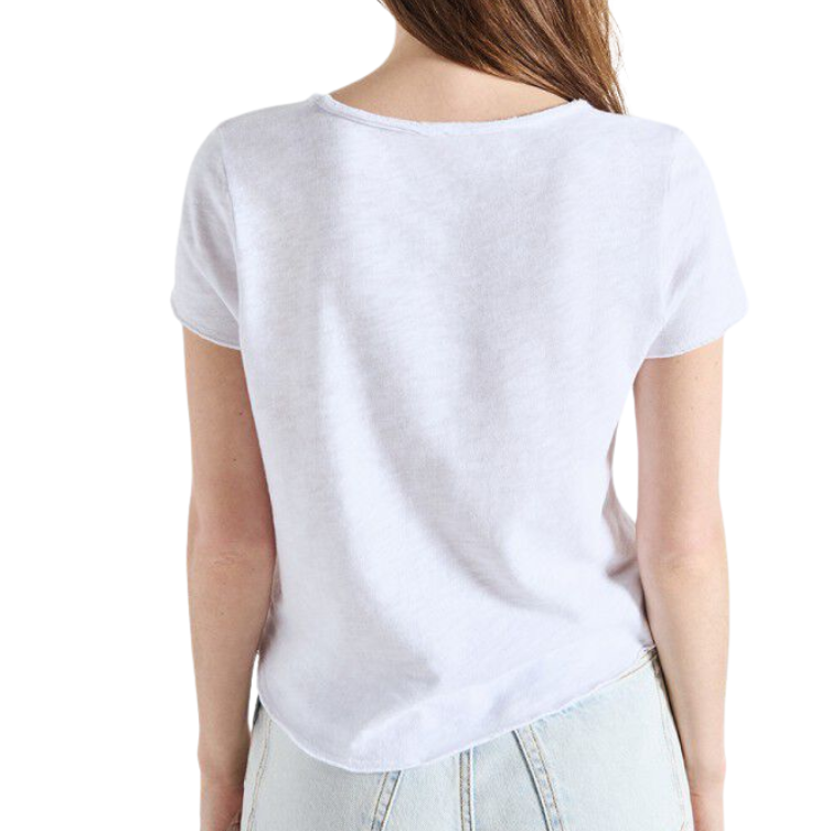 Sonoma Tee Raw Hem White