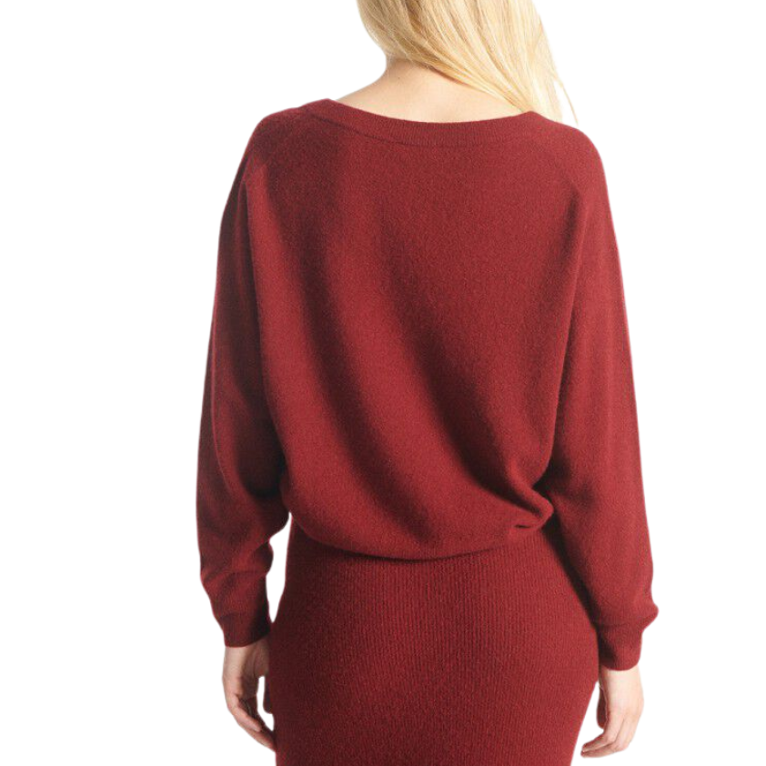 Raxon V Neck Cherry