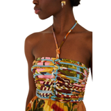 Tropical Painting Midi Dress