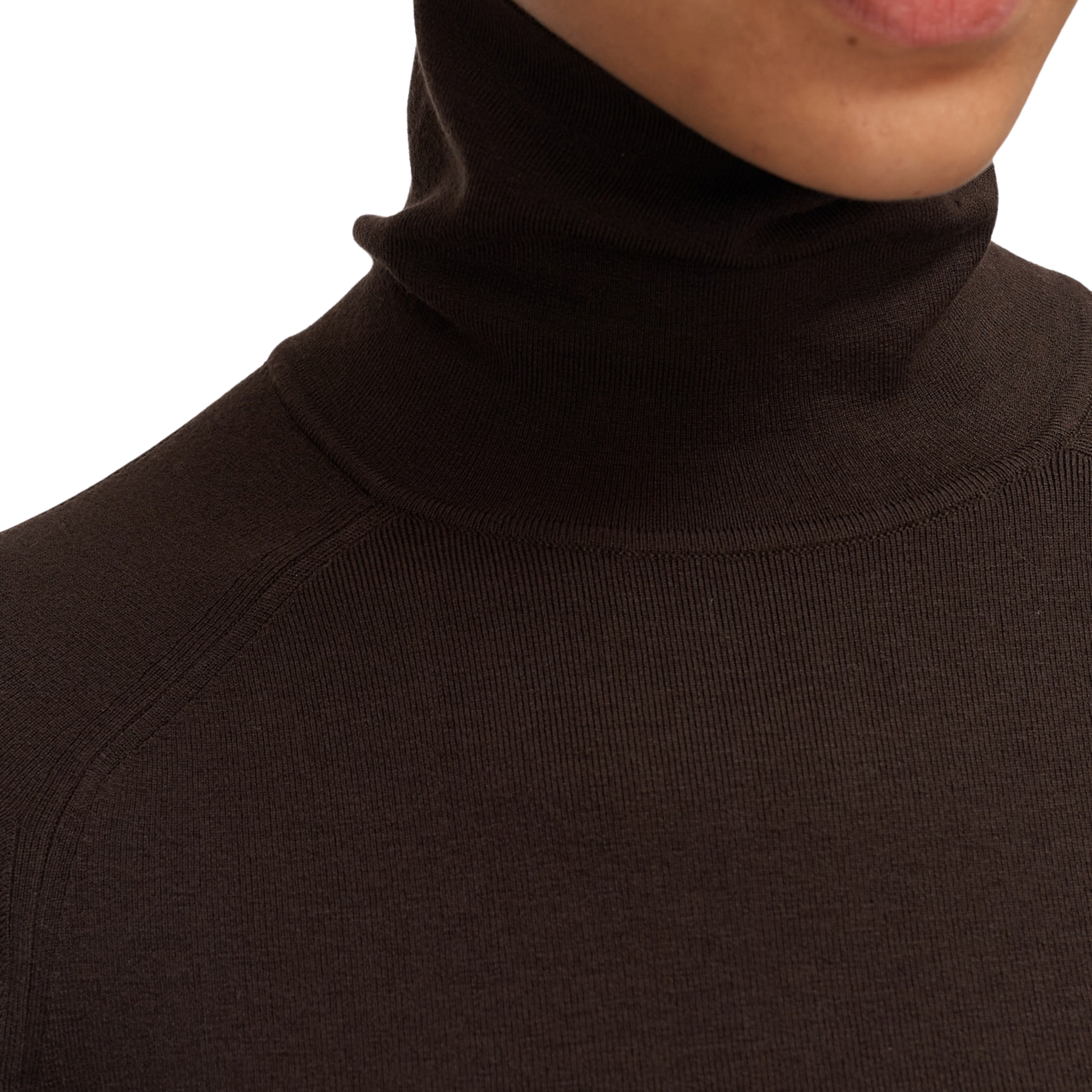 Lola Espresso Silk Stretch High Neck Top