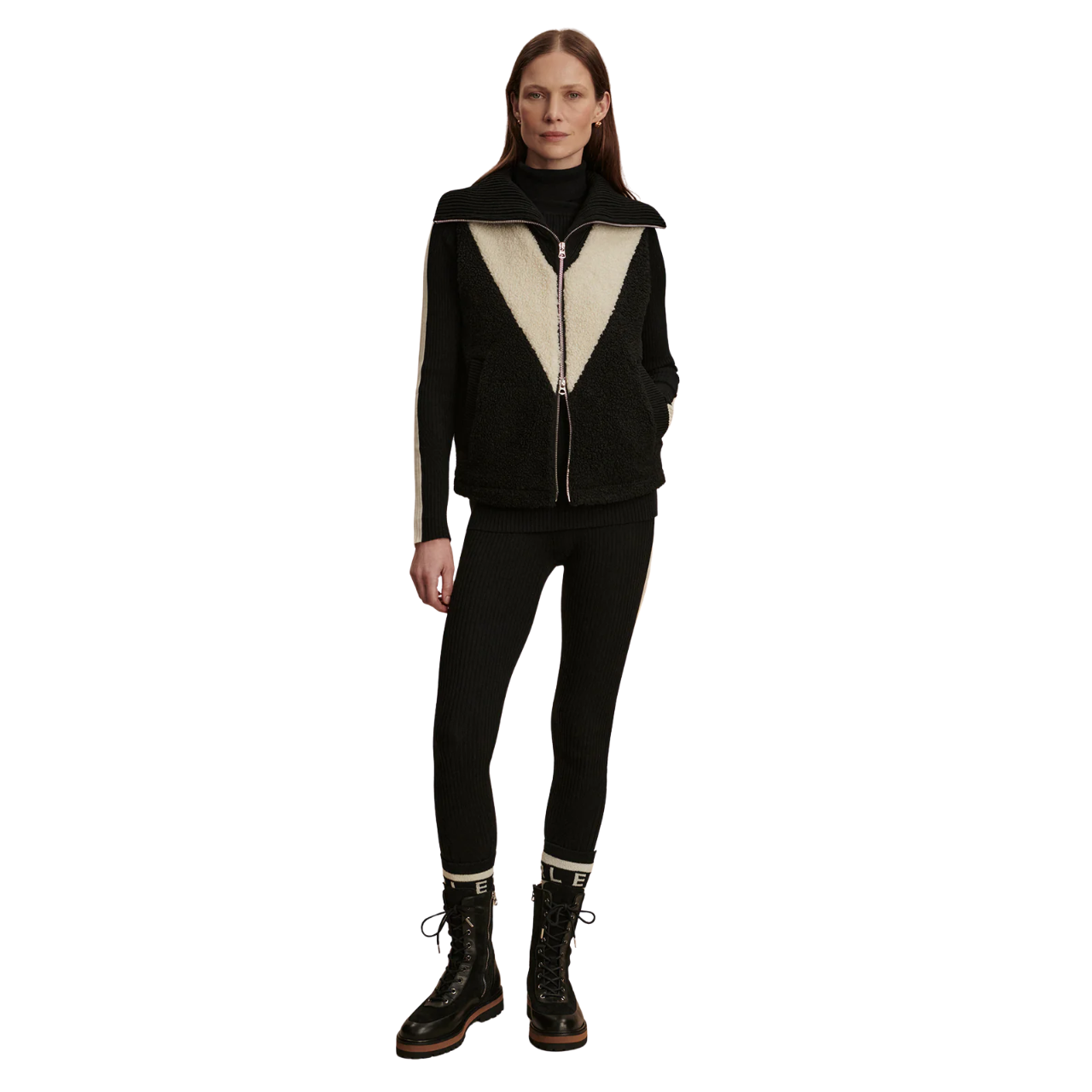 Caspian Sherpa Gilet Black