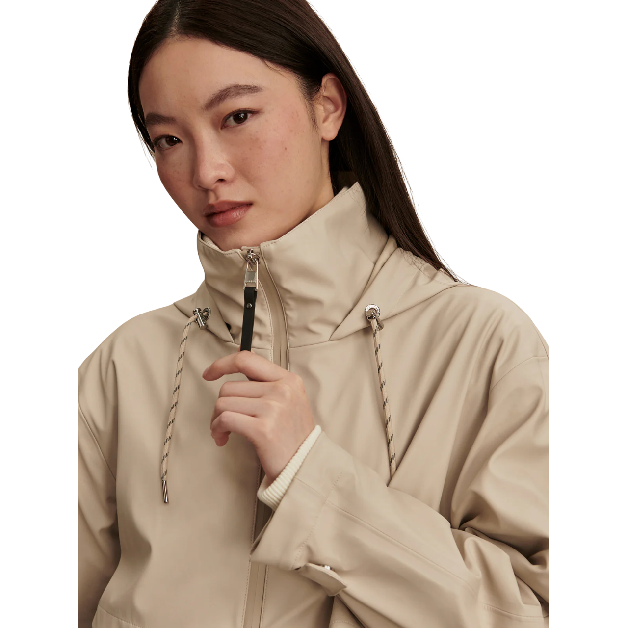 Alyssa Rain Coat Silver Lining