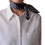 Striped Scarf Navy & Cream