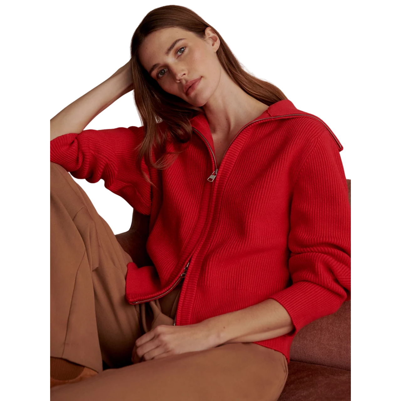 Enrico Knit Jacket Red