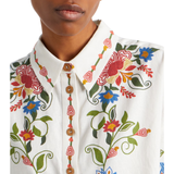 Stitched Garden Off White Blouse