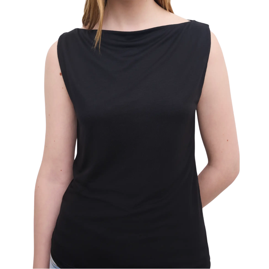 Square Neck Top Black