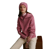 Didi Relaxed Cable Half Zip Mauve